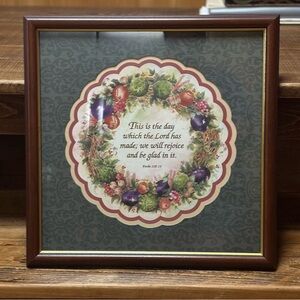 HOME INTERIORS “This Is The Day” PSALM 118:24 BIBLE VERSE Frame Matted EUC